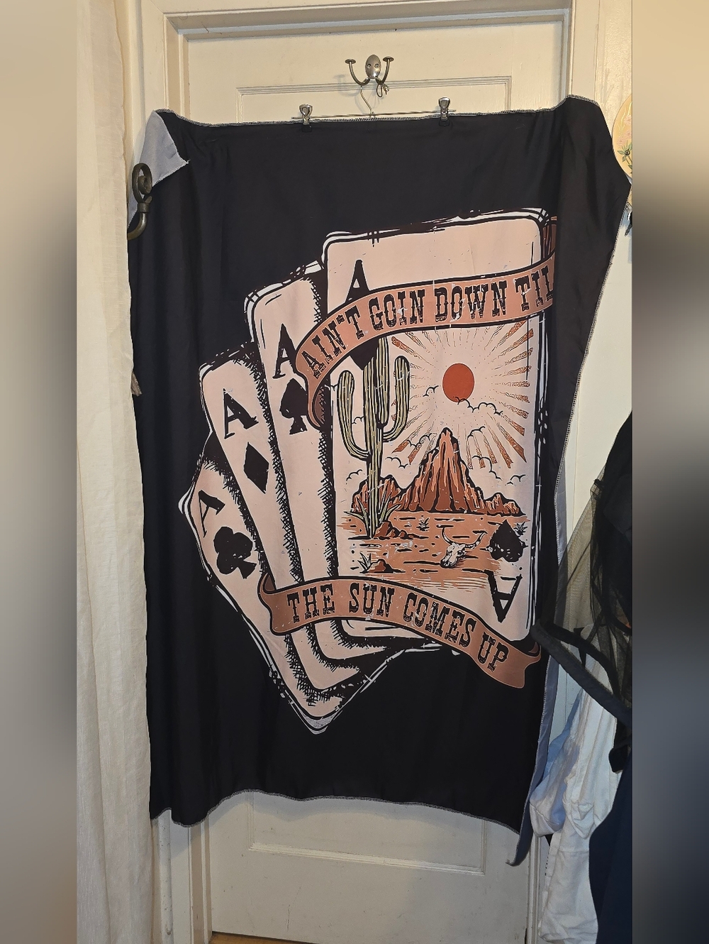 Vegas Party Western Playing Cards Desert Home Decor Festival Scarf 57x48